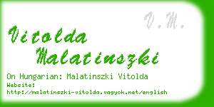 vitolda malatinszki business card
